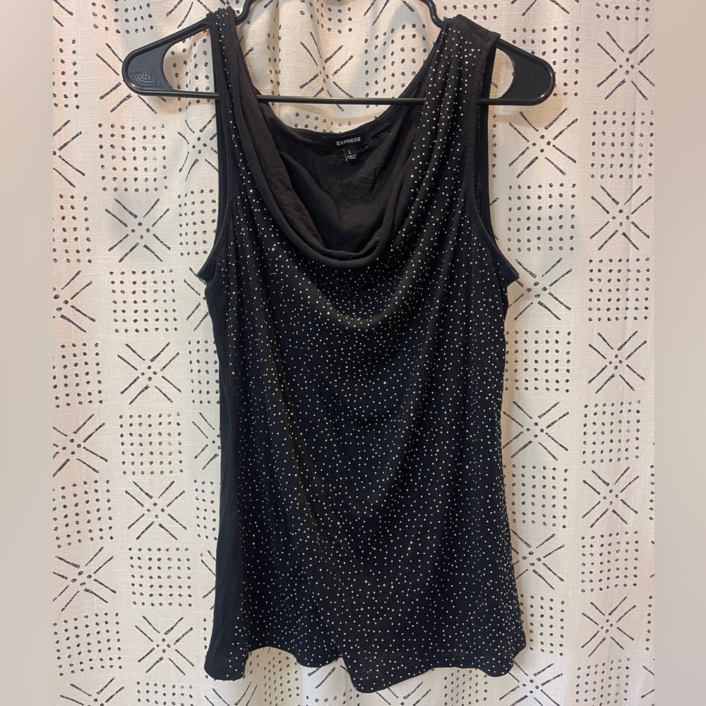 Express studded cowl neck tank top